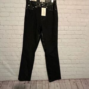 🖤 Universal Thread Mid-Rise 80s Slim Faux Leather Jeans – Size 4R